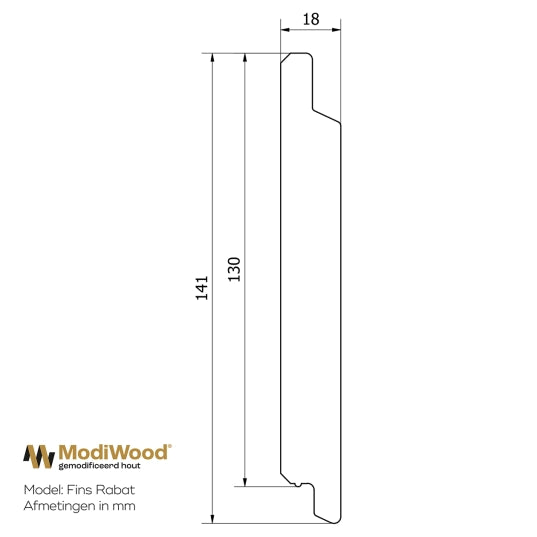 Modiwood classic Fins Rabat Geborsteld