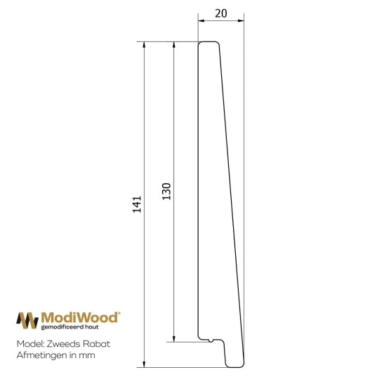 Modiwood Colour potdeksel plank zwart