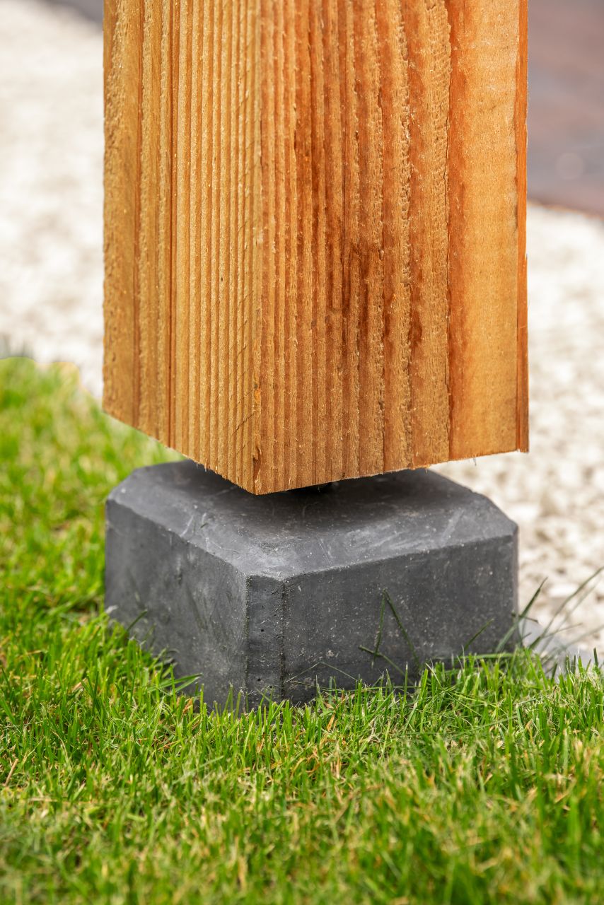 Betonpoer 18×18 x 50 cm – Antraciet – M16