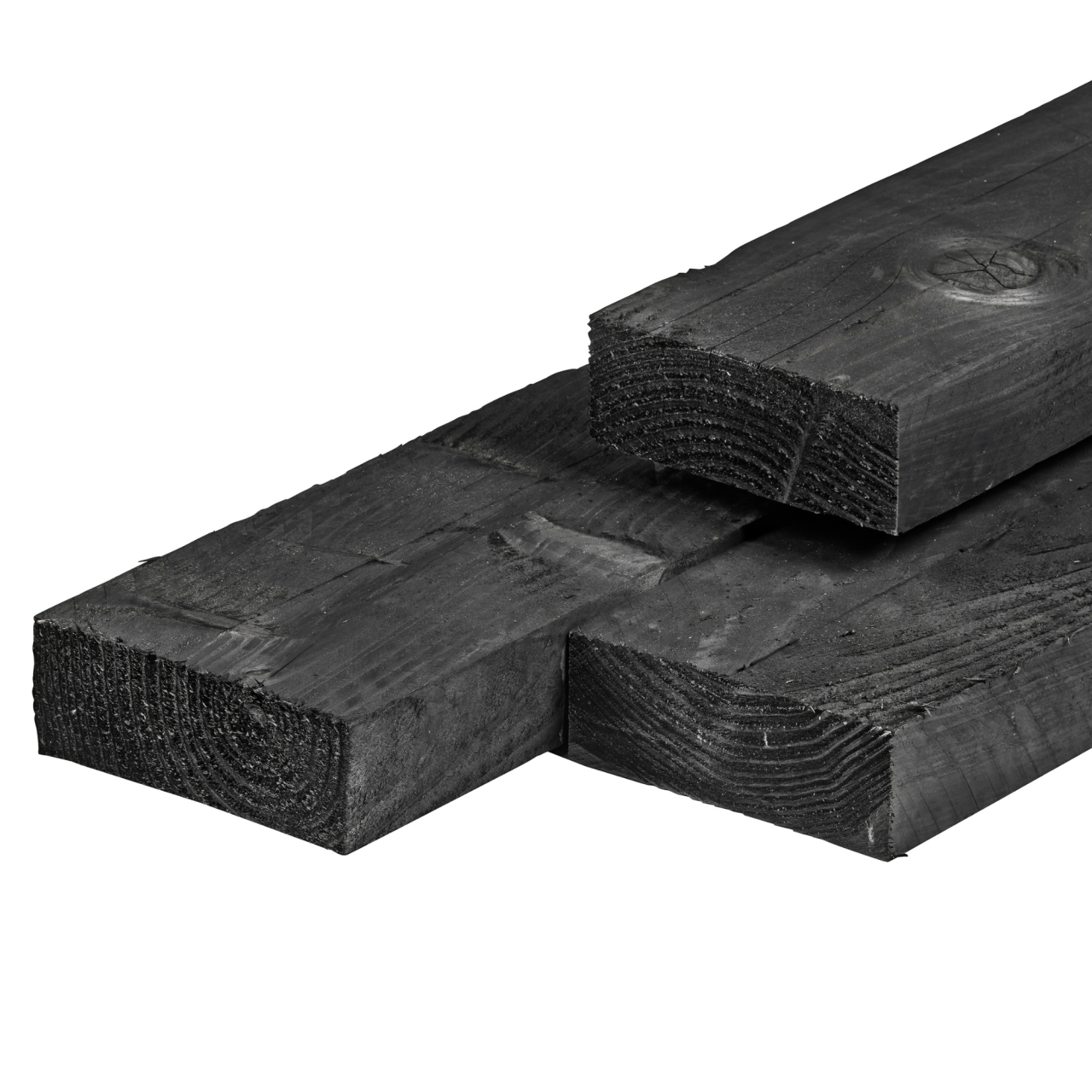 Ligger douglas 5,0 x 15,0 cm zwart geïmpregneerd