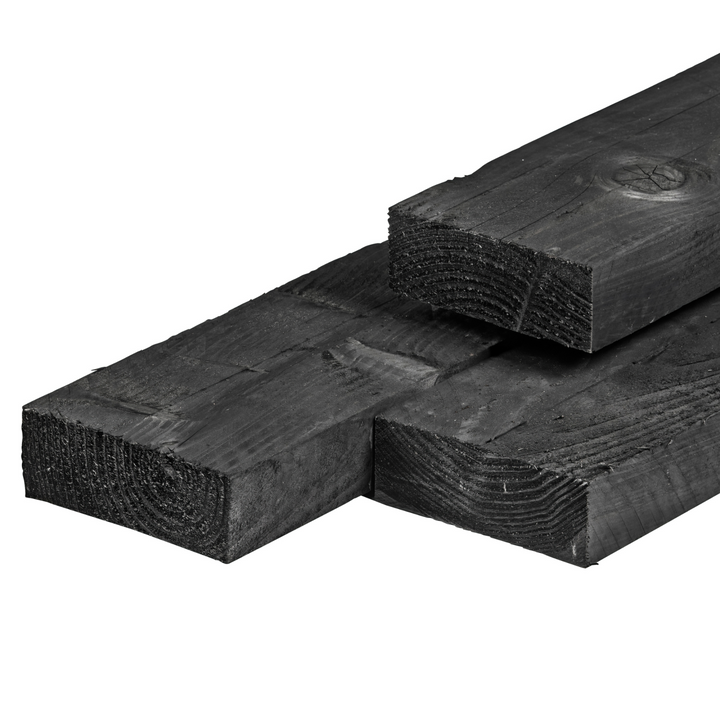 Ligger douglas 5,0 x 15,0 cm zwart geïmpregneerd