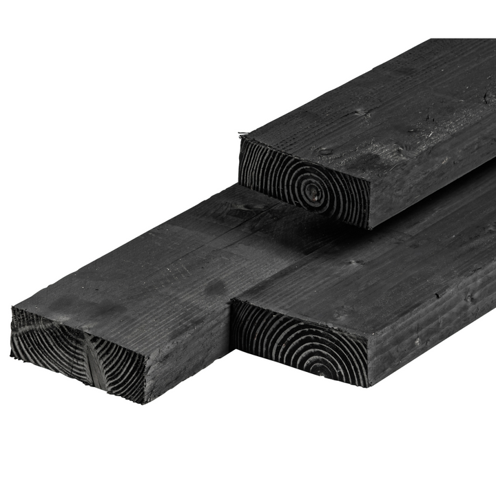 Ligger douglas 6,3 x 17,5 cm zwart geïmpregneerd