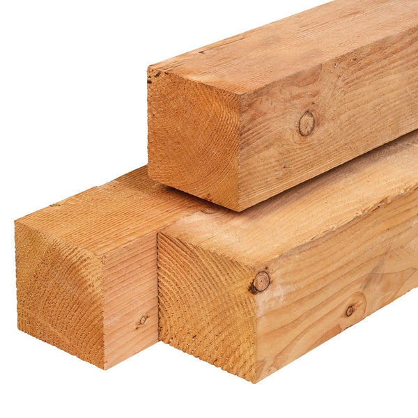 Douglas paal 15x15 cm fijn bezaagd – geschikt voor overkapping, carport en veranda
