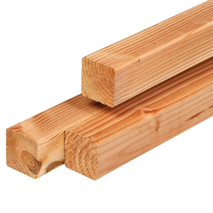 Paal dougas 6,5 x 6,5 cm geschaafd