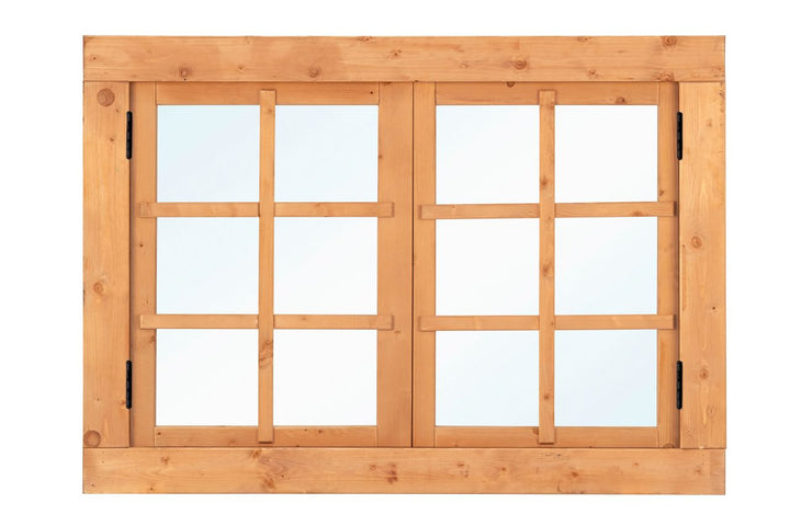 Red Class Wood dubbel draairaam 6-ruits