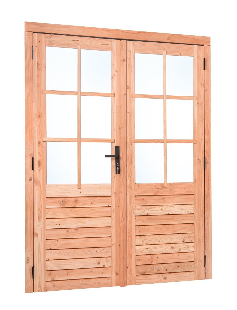 Red Class Wood dubbele glas deur 6-ruits