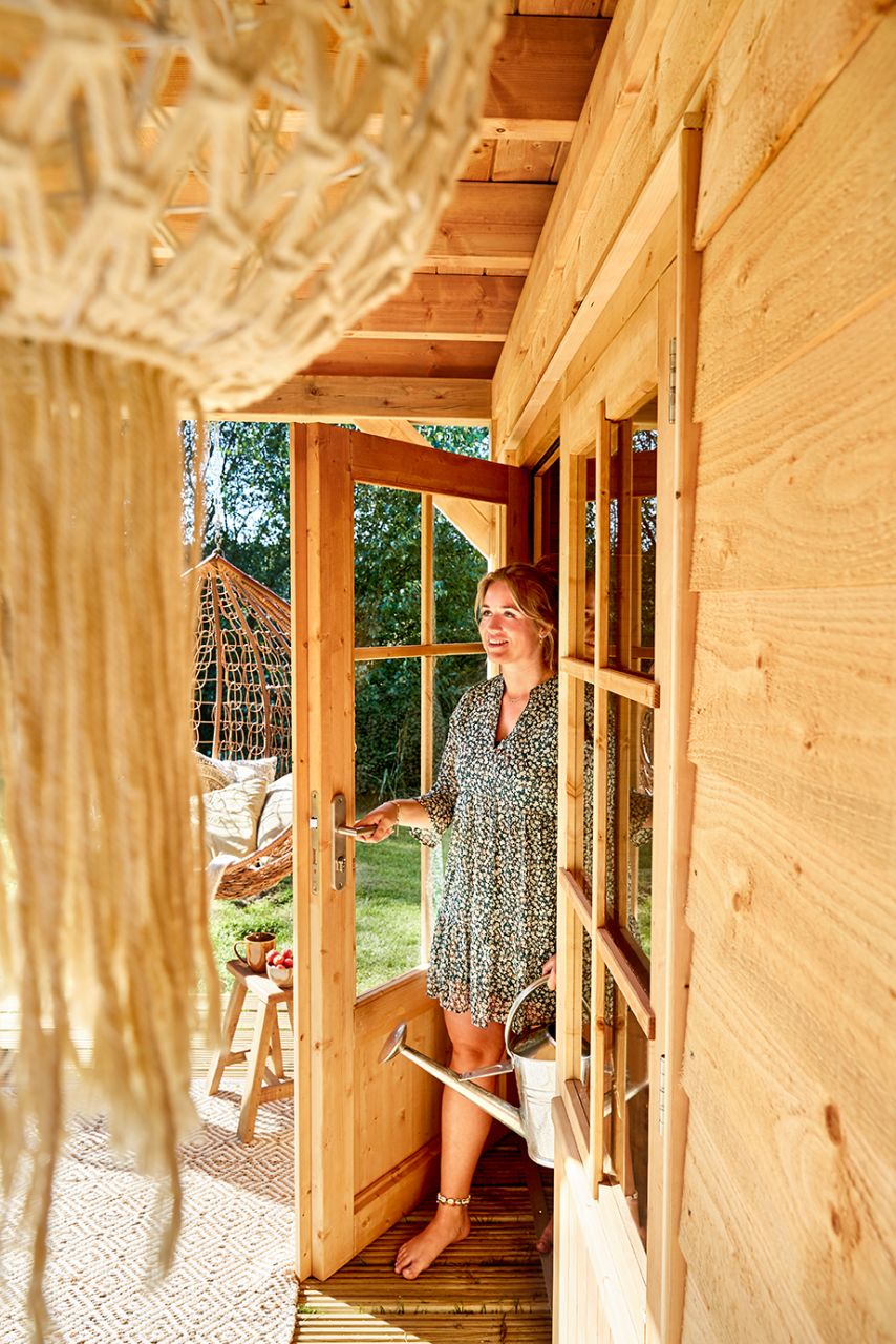 Red Class Wood dubbele glas deur 6-ruits