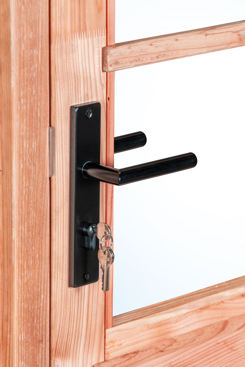 Red Class Wood enkele glas deur 6-ruits