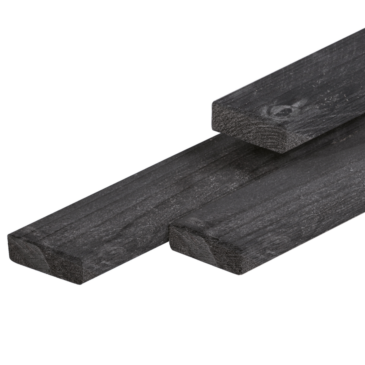 Regel douglas 2,1 x 4,5 cm zwart geïmpregneerd