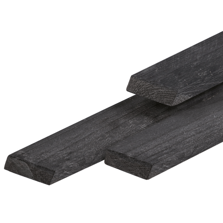 Rhombus douglas 2,0 x 6,7 cm zwart gespoten