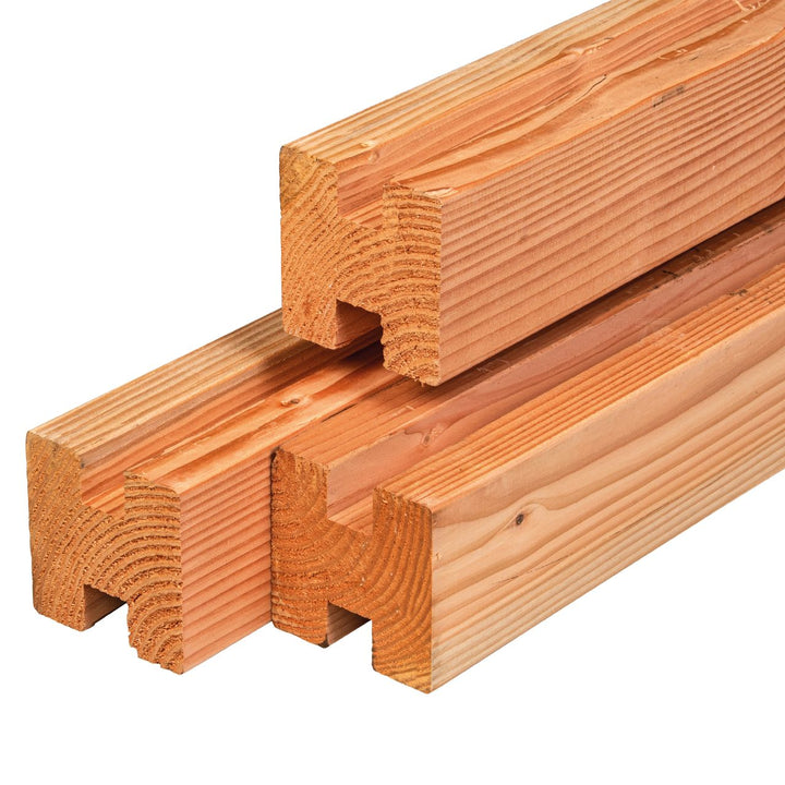 Stapelbouw douglas 11,0 x 11,0 cm geschaafd