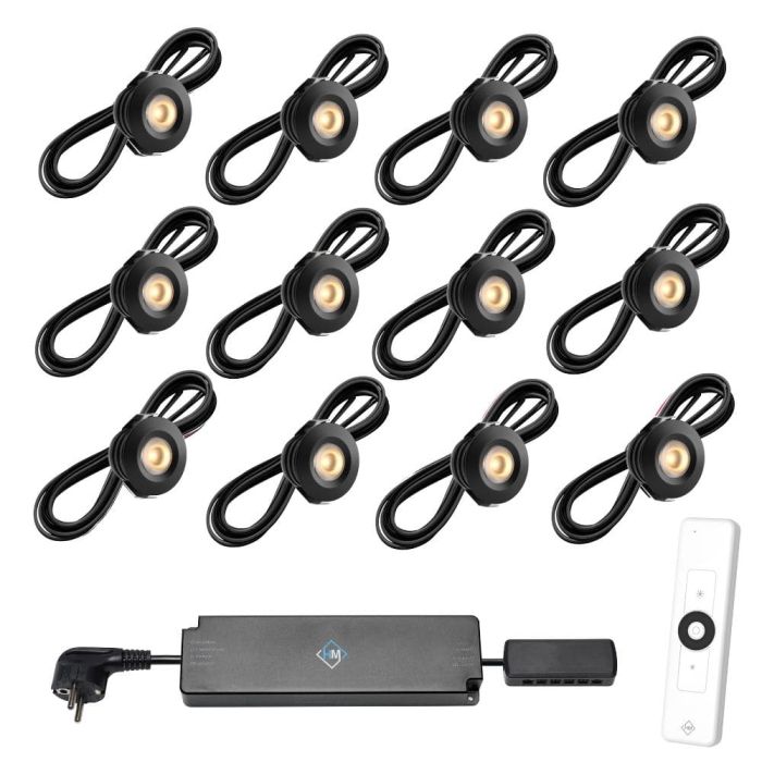 Pals LED spots – Zwart (Set 6–12)