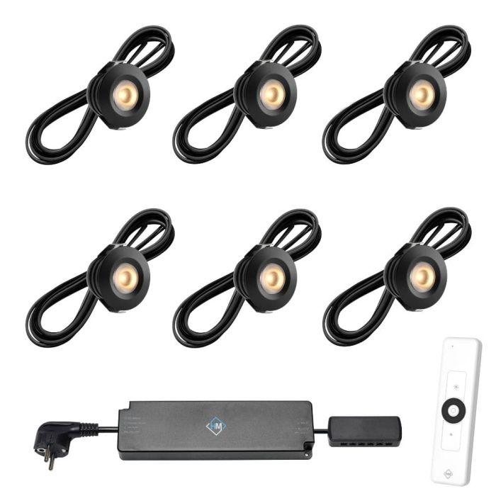 Pals LED spots – Zwart (Set 6–12)