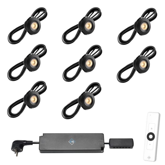 Pals LED spots – Zwart (Set 6–12)